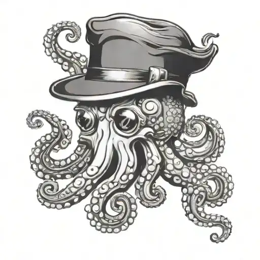 Octopus Wearing Fedora Hat
