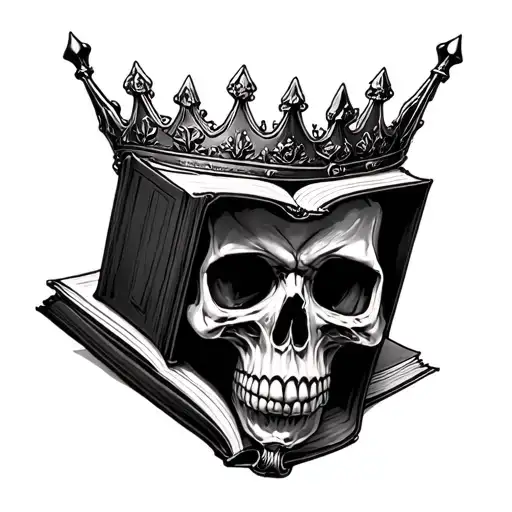 Skull Book Crown