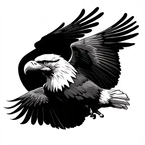 Bald Eagle Free Bird Flying In The Sky