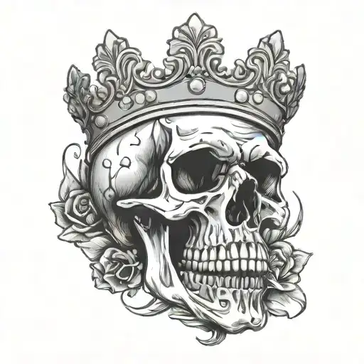 Skull Wearing A Crown