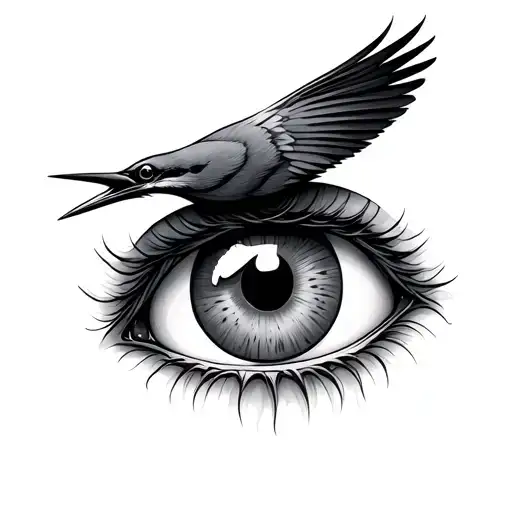 Eyeball And Bird