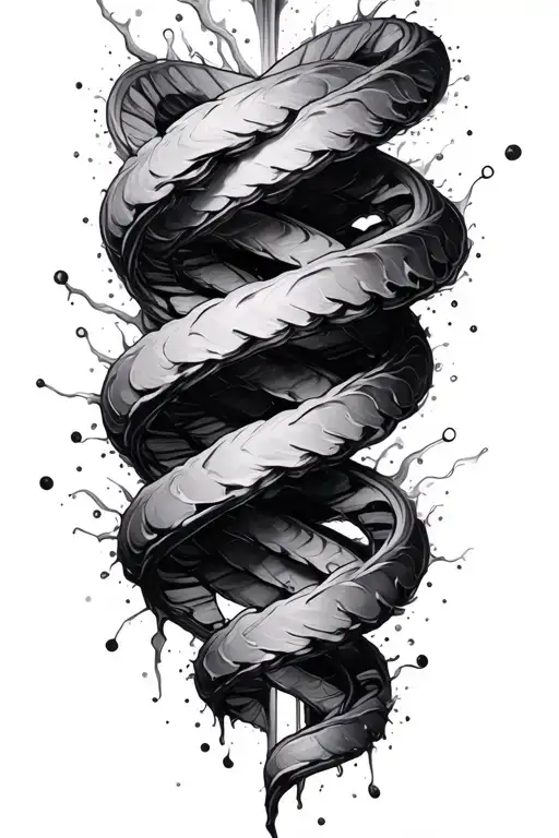 Double Helix Dissolving Like Dust