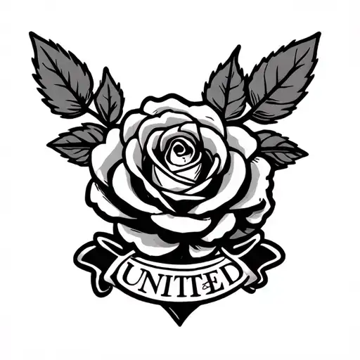 Yorkshire Rose Tattoo With Leeds United Retro Badge