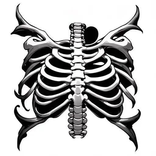 Rib Cage Tattoo Dark And Spooky