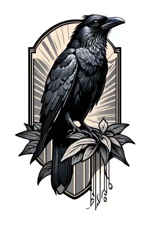 Art Deco Crow