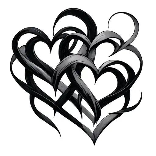 Infinty Symbol 5 Hearts Entwined Together