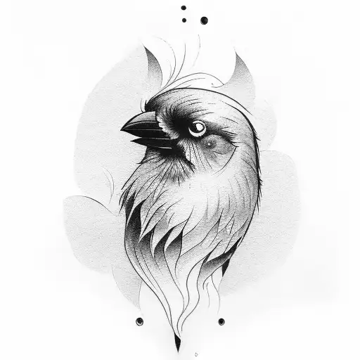 Half Sleeve With Crow