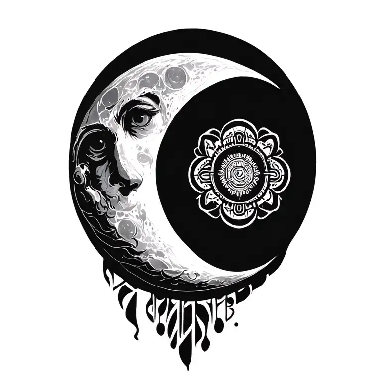 I Would Like A Tattoo Representing A Very Minimalist Moon By Taking Up The Aztec But Light Style