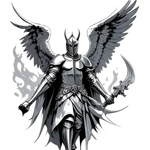 Knight Guardian Angel Protecting