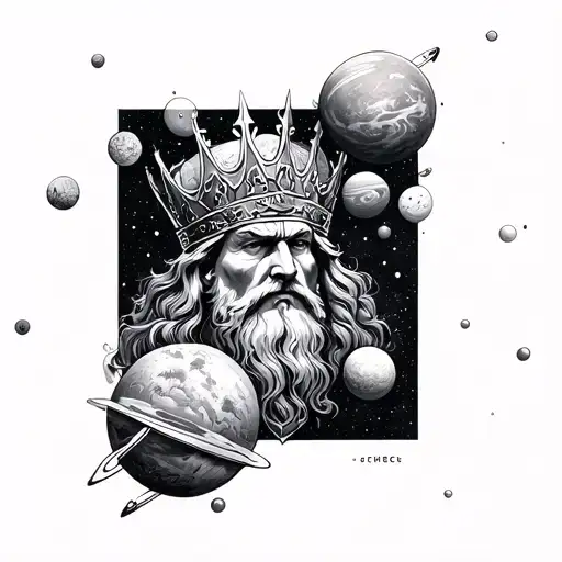 King Echec And Mat With A Solar System Background