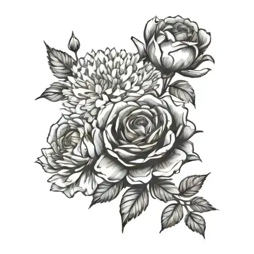 Rose Aster Carnation For Wrist