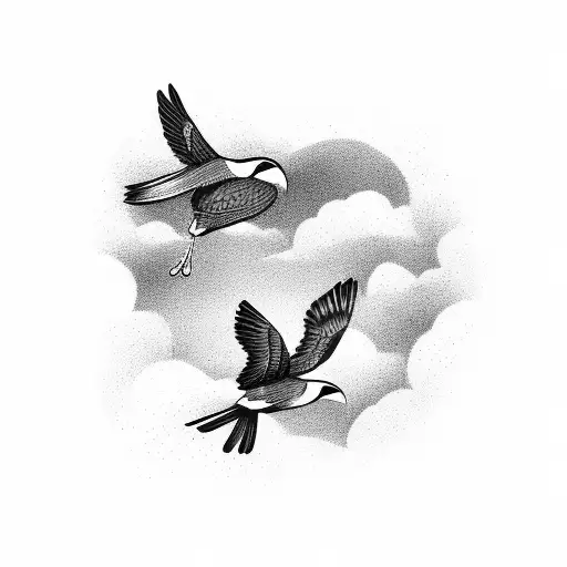 Birds Fly From Forest