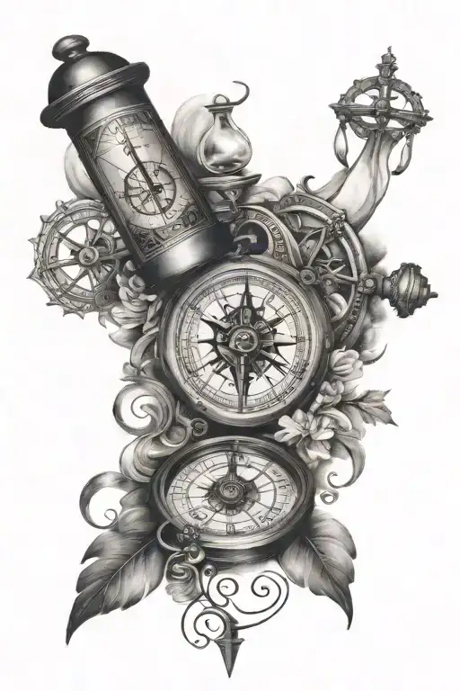 Compass And Hourglass And Family