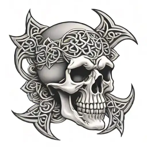 Skull Celtic Design Featuring