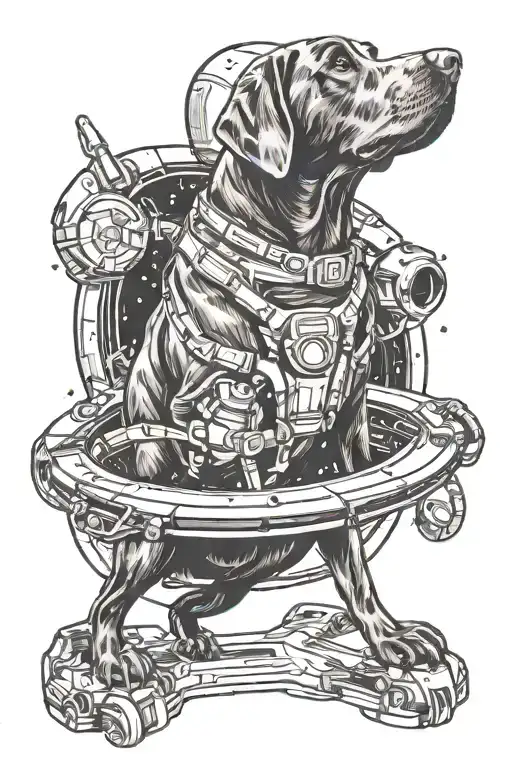 Chocolate Lab In Space