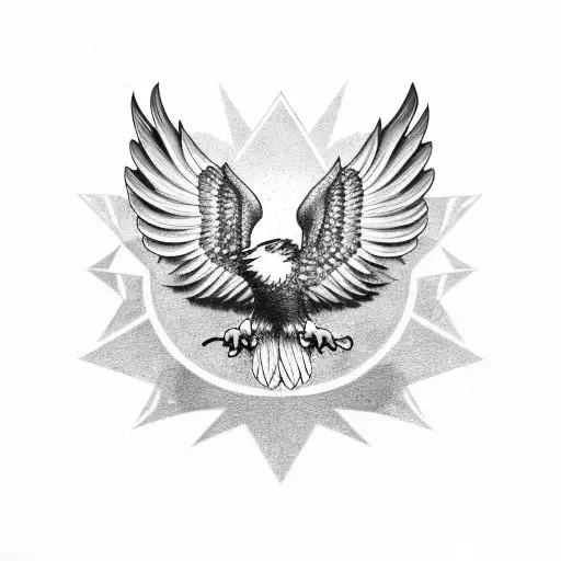 Diagonal Eagle Flying