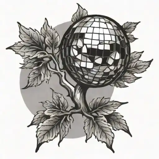 Tree Branch With Disco Ball