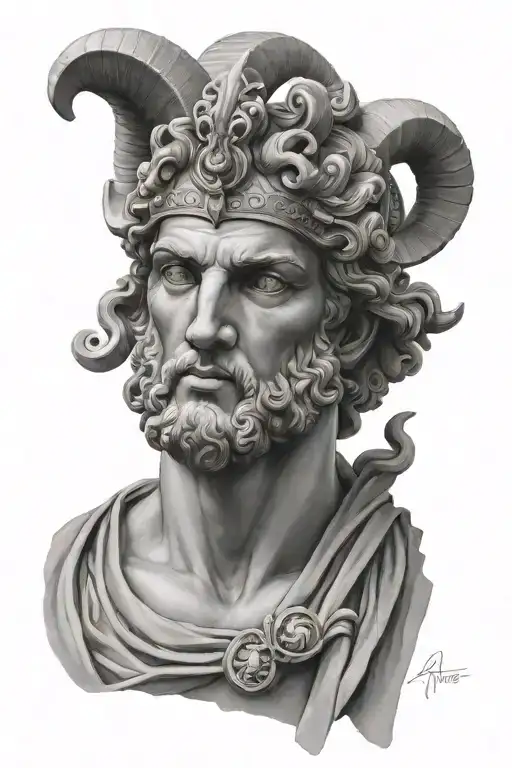 Statue Of Aries Greek God