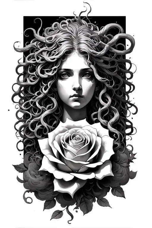 Medusa And Rose And Clouds