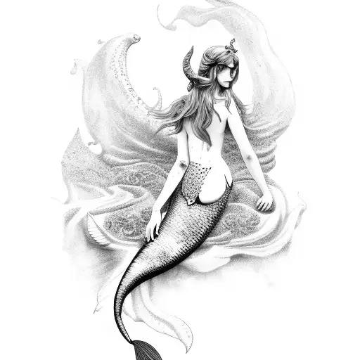 Sexy Mermaid Roman Numbers