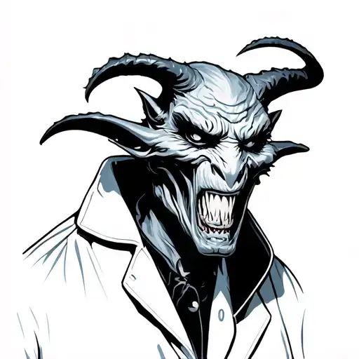 Demon In Chemistry Lab Coat