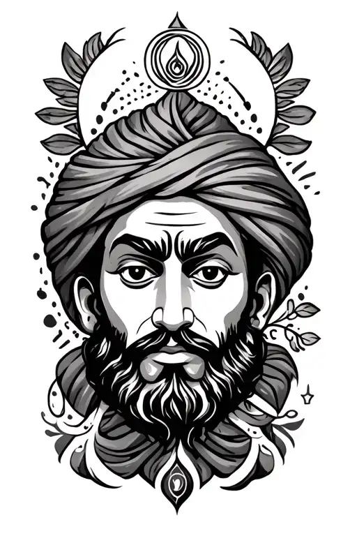 Punjabi Arm Tattoo Featuring Iconic Symbols