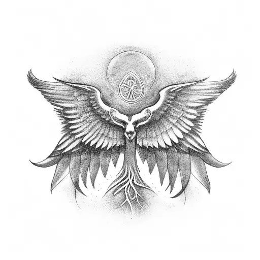 Tree Of Life With Wings And Spirituality