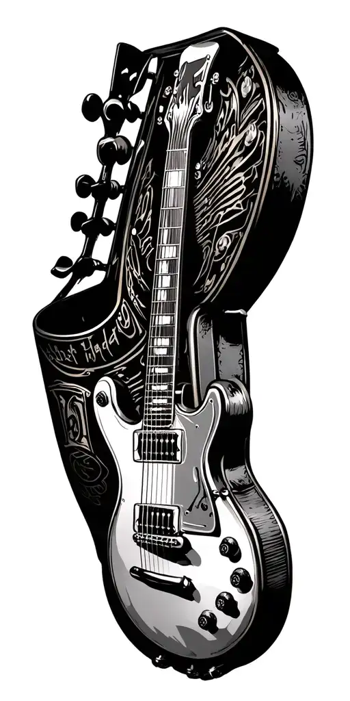 Box Sacch Old Boxing Glowes Old Blues Guitar Gibson Harley Davidson Notes