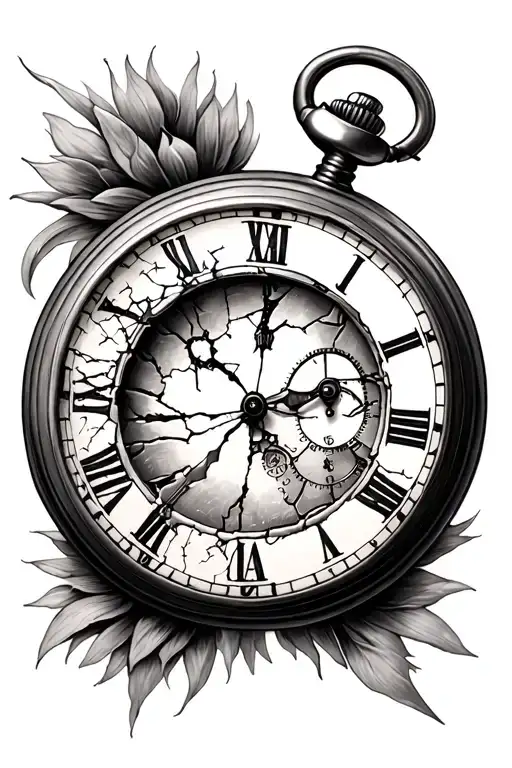 Broken Pocket Watch With Dates Instead Of Hours