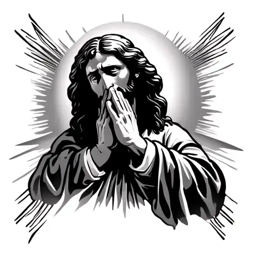 Jesus Praying Hands