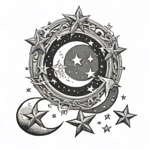 7 Stars And Moon