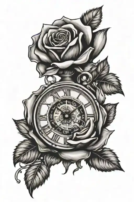 Clock Rose Intertwined