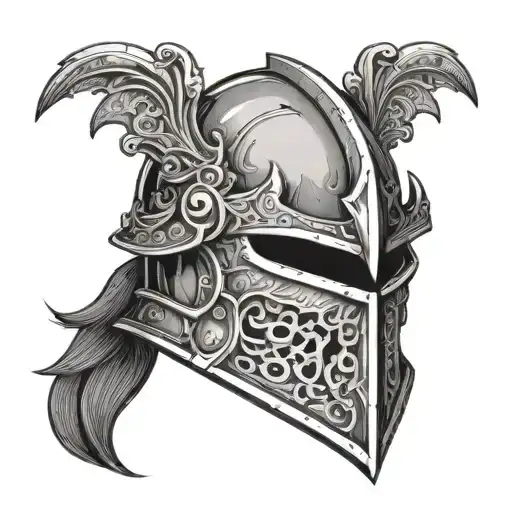 A Black Diamond Wearing A Knight Helmet