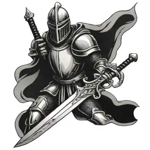 Knight Holding Sword