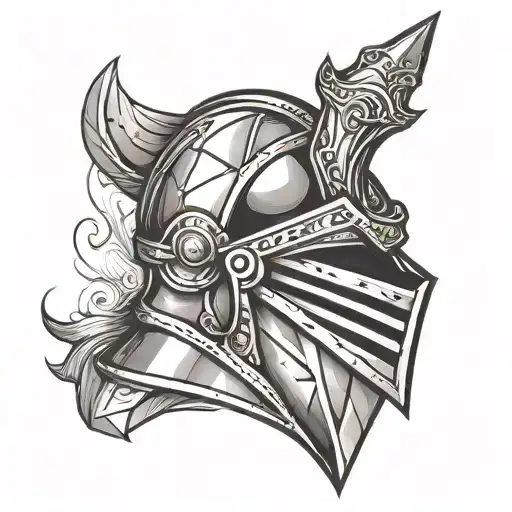 A Knight Helmet But In The Shape Of A Diamond