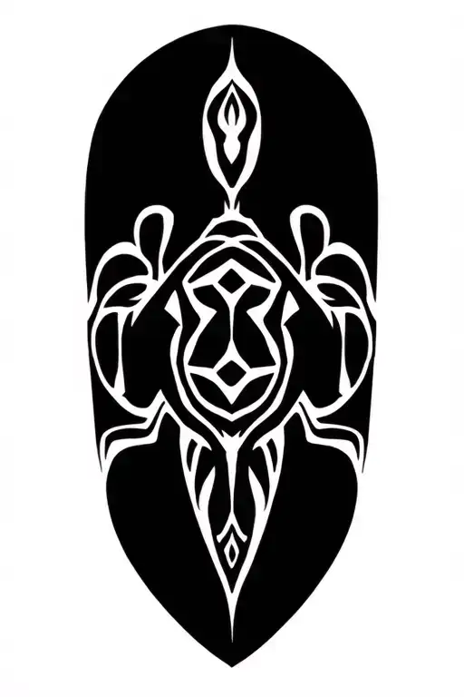 Tribal Tattoo And Turtle