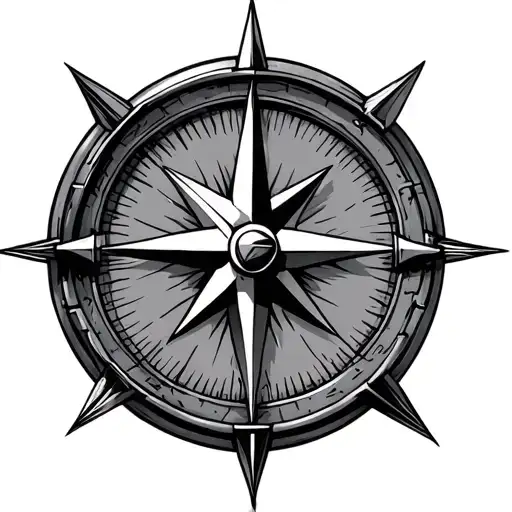 Compass With Arrow For Tricep Men