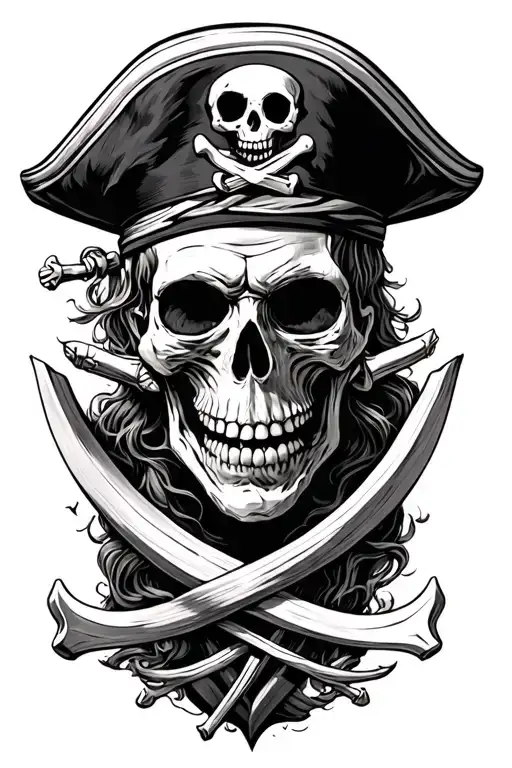 Undead Sailor Hat And Pitol Jolly Roger