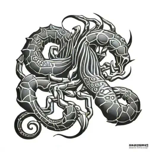 Scorpion Made Of Numbers