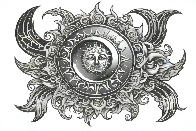 Moon And Sun Symbol