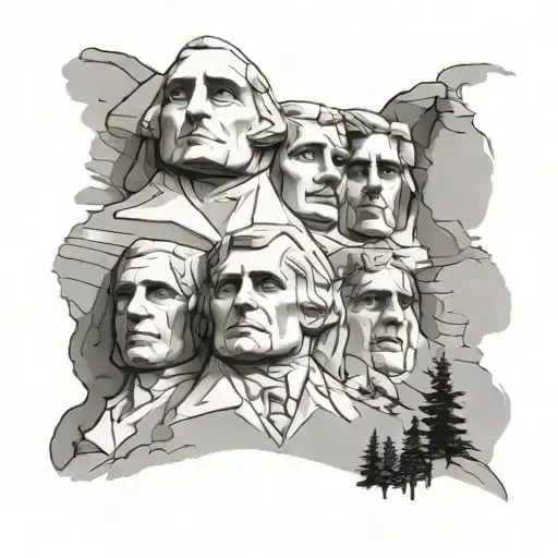 Mount Rushmore Using Kids Bust