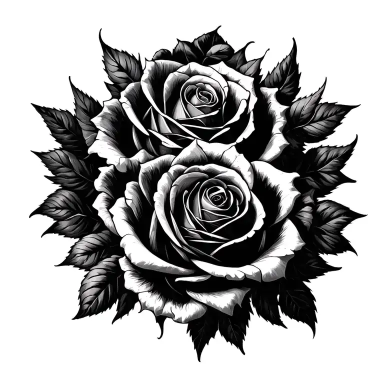 Roses Dark For Cover In A Group Along A Line To Cover Lower Back