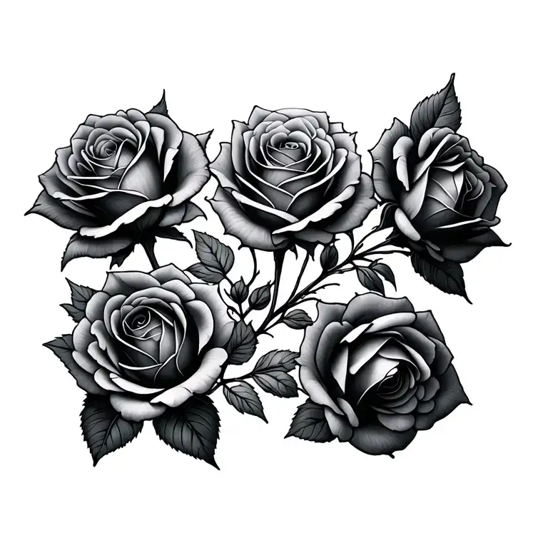 Roses Dark For Cover In A Group Along A Line To Cover Lower Back