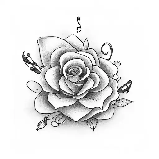 Music Notes Flower