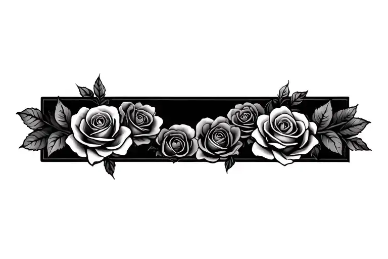 Hearts And Roses Dark For Cover In A Group Along A Line To Cover Lower Back