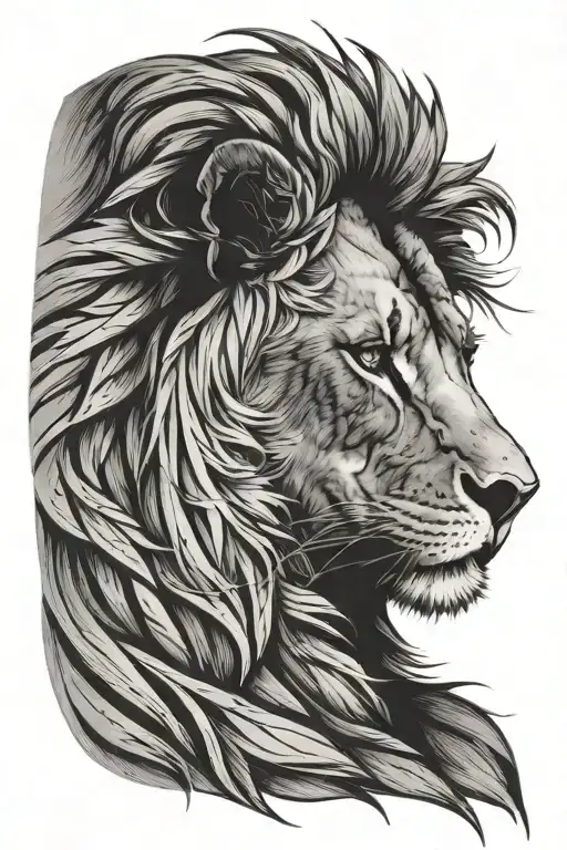 Lion With Scar Lion Face