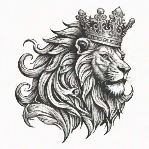 Roaring Lion Wearing A Crown Rasta