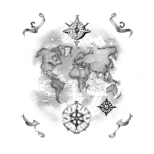 Nautical Map Old School