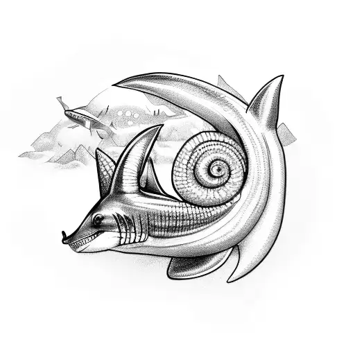 Snail With A Shark