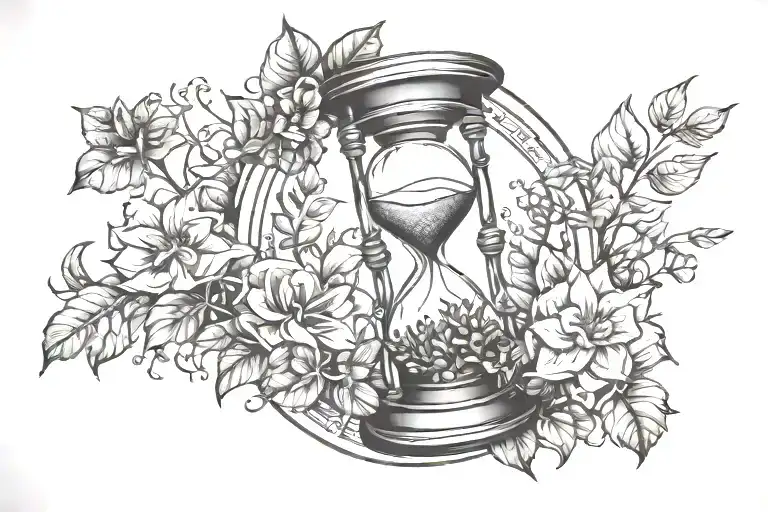 Hourglass With Plants